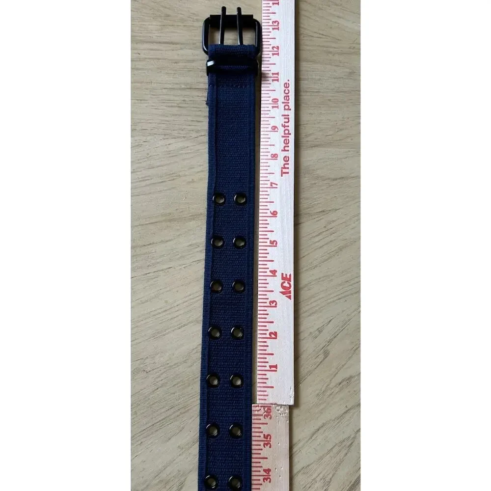 2 Canvas Belt Mens XL Casual Double Prong Heavy Duty Utility Workwear Blue Gray